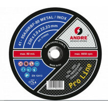 Leikkuulevy - ANDRE - PRO LINE 95A36RBF - 230 x 2,0 mm - metalli/ruostumaton teräs - Musta