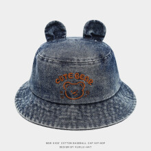 (Style L)Blue Deniids Fisherman Cap Sun Blocking Breathable Fabric Wind Design Resistant