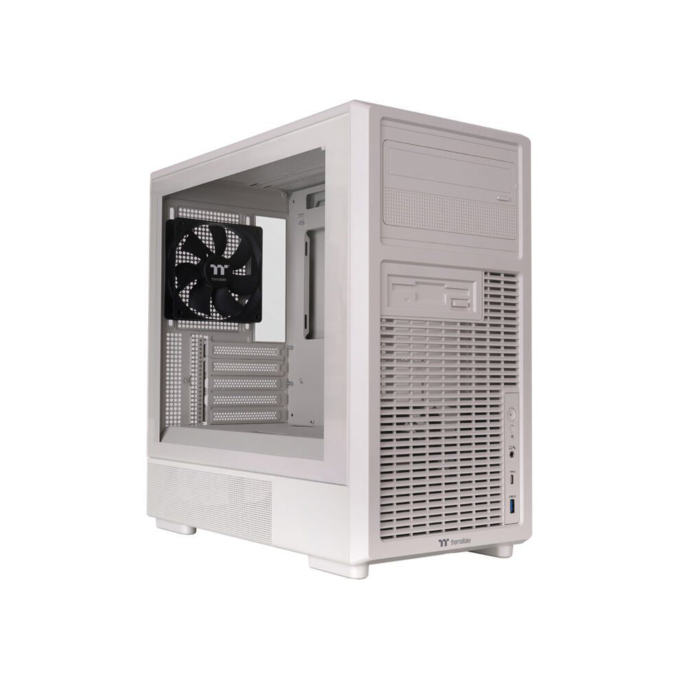 Thermaltake Retro 260 TG Micro Tower | M‑ATX Gehäuse | Retro‑Frontpanel | 4‑mm Tempered Glass | Bis zu 280‑mm AIO Support | Platz für 9× 120‑mm Lüfter | USB‑C | Beige - Bild 7