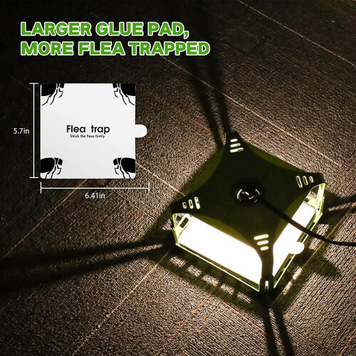 (2pcs, green) Flea Trap Refillable Square Moth Catcher Indoor Pest Control for Home Pets, White 1