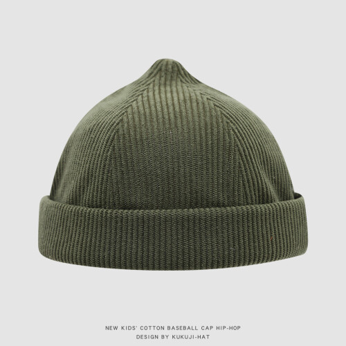 (Green)Unisex Children Hat With Pattern And Windproof Design For Fall Winter Season