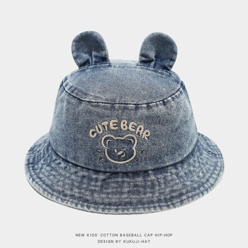 (Style K)Blue Deniids Fisherman Cap Sun Blocking Breathable Fabric Wind Design Resistant