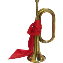 Trompeta de latão padrão, 33 cm de comprimento, para treino e profissionais