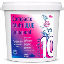 Aquapool Compacto Multi Blue, pastilhas de cloro multifunção, dissolução lenta, 5 kg, para piscinas liner