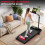 Black Q2-2 Treadmill With Handrails 3.0HP Incline APP Control 7