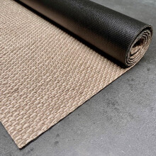Tapete vinílico Premium de tecido trançado, Bege, 60x90 cm, 3 mm, impermeável e antiderrapante