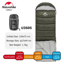 Naturehike saco de dormir ultraligero impermeable, color verde, portátil para acampada
