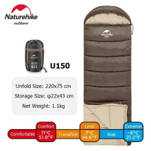 Naturehike saco de dormir ultraligero impermeable, gris, diseño portátil para acampada