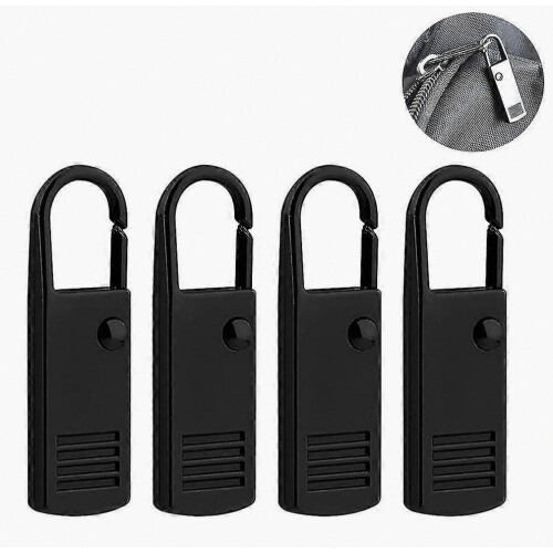 4 Pcs Zipper Pulls Tab Replacement Luggage Zipper Pull Extension Backpack Zippers Tags Handle Mend Fixer Repair For Suitcase
