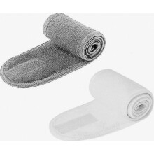 2 Pcs Spa Headband, Make Up Hair Band, Stretch Terry Cloth Headband For Sport Yoga Shower (white And Grey)