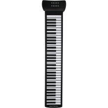 Piano eletrónico de 61 teclas, dobrável e recarregável, instrumento musical portátil