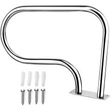 RELAX4LIFE, suporte para piscina em aço inoxidável, design curvo, 81x57cm, capacidade 200kg