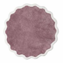 Scalloped Bath Mat, 100% Cotton - 70 cm Round