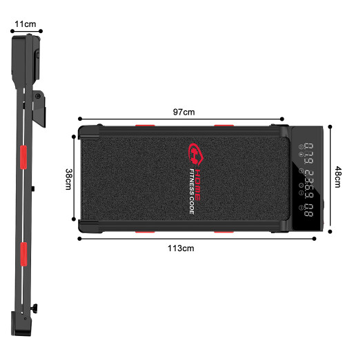 Black Q2-2 Walking Pad Treadmill 3.0HP 10km/h APP Control 2