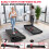 Black Q2-2 Walking Pad Treadmill 3.0HP 10km/h APP Control 4