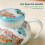 Hand-Painted Flowers Ceramic Teapot with Spherical Filter 3