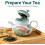 Hand-Painted Flowers Ceramic Teapot with Spherical Filter 5