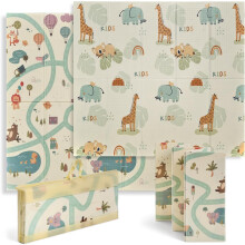 Buddy Baby, tapete de jogos para bebé XXL 180x200 cm, dupla face, acolchoado, dobrável, com bolsa de transporte