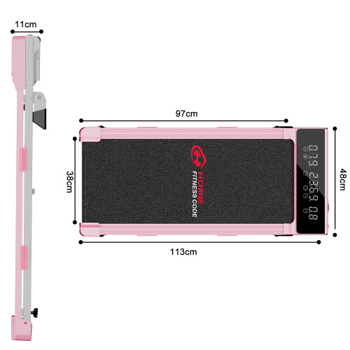 Pink Q2-2 Walking Pad Treadmill 3.0HP 10km/h APP Control 2