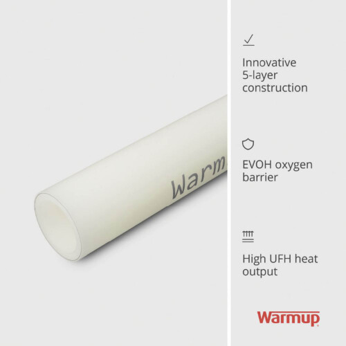 Warmup Pipe Compression Press-Fit Push-Fit 6mm x 80m Underfloor Heating 2
