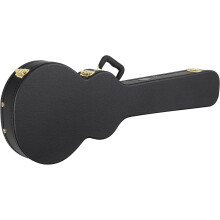 Rocktile estojo para guitarra elétrica, estilo Single Cut, preto, com compartimento e fecho com chave