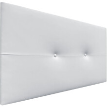DHOME Cabecero AQUALINE Pro, estofado em pele sintética ou tecido, branco, 105cm, para camas de 70/80/90/105 cm