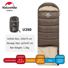 Naturehike saco de dormir ultraligero, impermeable, diseño sobre portátil, gris