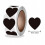 2 Rolls Heart Shaped Sticker Labels For Envelopes Gift Packaging, Offices, Bookmarks (1" In Diameter) 2