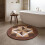 Homescapes Mandala Non-Slip Round Bath Mat, 100% Cotton 3