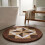 Homescapes Mandala Non-Slip Round Bath Mat, 100% Cotton 6