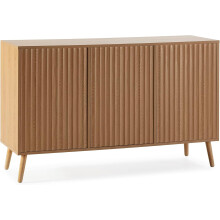 HOMN LIVING aparador Lluvia, 3 portas, castanho, 120 cm largura, 40 cm profundidade, 76 cm altura
