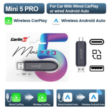 CarlinKit 5.0 draadloze adapter, Mini Ultra Wireless USB dongle, voor Android Auto en CarPlay auto-upgrade