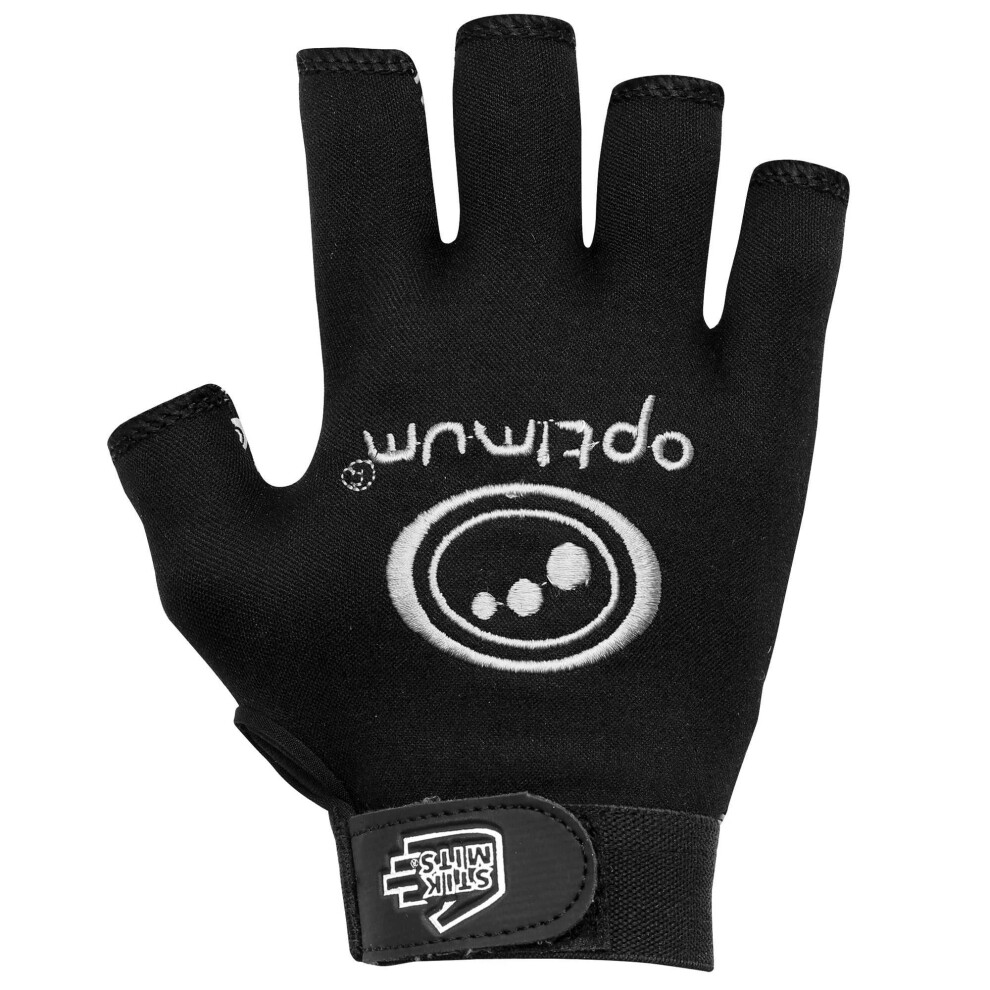Optimum (S) Stik Mits Gloves Black - Breathable, All-Weather Rugby Grip | Sport