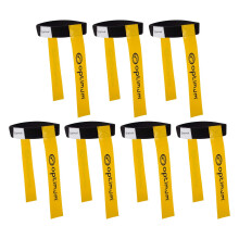 (SET OF 7) Tag Rugby Tackle Belt & Flags Yellow - Single or 7 | Optimum Sport