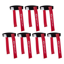 (SET OF 7) Tag Rugby Tackle Belt & Flags Red - Single or Set of 7 | Optimum Sport