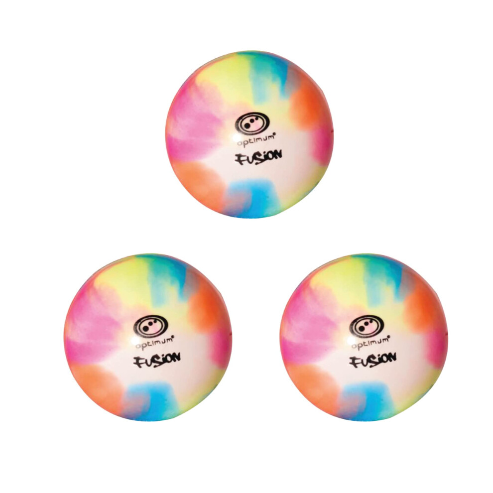 Optimum (Pack Of 3, Smooth) Fusion Hockey Balls - Seamless Pvc Dimple & Smooth | Sport