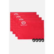(SET OF 4) Corner Flag Red - Single or Set of 4, Fits Poles up to 4cm | Optimum Sport