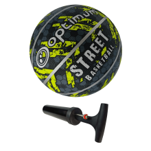 (With Pump) Street Basketball Size 7 - Black/Yellow | Optimum Sport