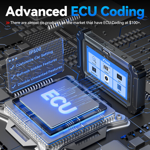 XTOOL IP500, OBD2 bidirectionele scantool, ECU-codering en 23+ resets voor BMW, MINI en Rolls-Royce 2