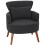 Corduroy Retro Accent Chair - Black 1