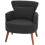 Corduroy Retro Accent Chair - Black 2
