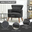 Corduroy Retro Accent Chair - Black 7