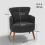 Corduroy Retro Accent Chair - Black 5