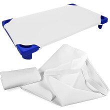 Infanity, lençol de cama para berço empilhável, 100% algodão, branco, 132cm x 53cm