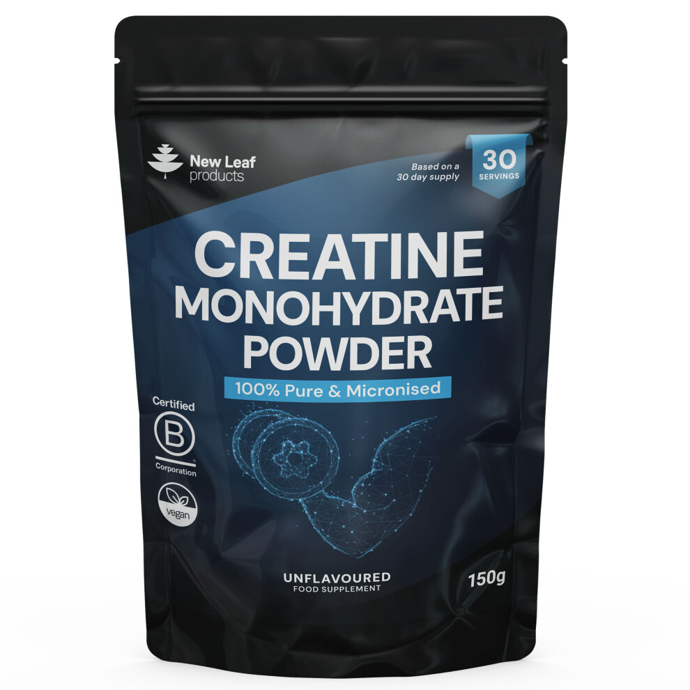 New Leaf Health Black Creatine Monohydrate Powder 150G Micronized - Pre/Post Workout In - Image 4