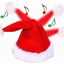Kerstmuts met zingende, dansende en bewegende elektrische muts, grappig speelgoed voor feestjes, warme wintermuts met muziek en dans, kerstcadeaus voo