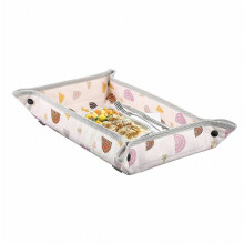 Vliegtuigvormig dienbladhoesje voor kinderen, schattig, waterdicht, draagbaar met vakje, tafelbladhoesje voor jongens en meisjes, geschikt voor spelle
