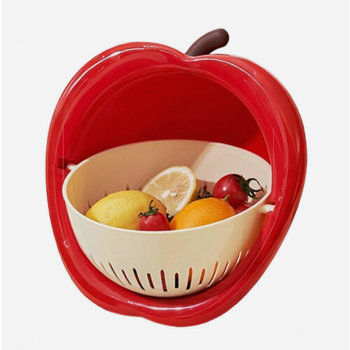 Doppellagiger Gemüsewaschkorb, Obstsieb, Küchensieb