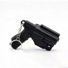 Mini Pistol Shaped Keychain Fashion Metal Men Key Ring Creative Party Favor Souvenir Birthday Holiday Gift