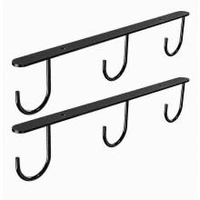 Mokhaken voor onder de kast, 2 stuks, robuust, roestvrij staal, schroefbevestiging, ruimtebesparend rek voor onder de plank
